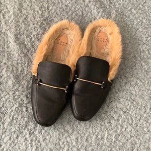 A New Day furry slides, sz 11 fits like sz 10